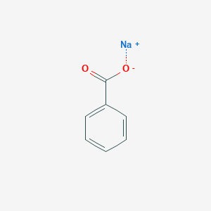 molecular formula C7H5O2Na<br>C7H5NaO2<br>C6H5COONa<br>NaC6H5COO<br>C7H5NaO2 B044007 Sodium benzoate CAS No. 532-32-1