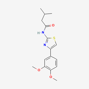 molecular formula C16H20N2O3S B4401797 N-[4-(3,4-dimethoxyphenyl)-1,3-thiazol-2-yl]-3-methylbutanamide 