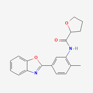 molecular formula C19H18N2O3 B4401804 N-[5-(1,3-benzoxazol-2-yl)-2-methylphenyl]tetrahydrofuran-2-carboxamide 