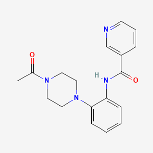molecular formula C18H20N4O2 B4401813 N-[2-(4-acetylpiperazin-1-yl)phenyl]pyridine-3-carboxamide 