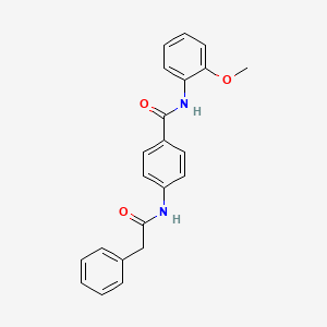 molecular formula C22H20N2O3 B4401858 N-(2-methoxyphenyl)-4-[(phenylacetyl)amino]benzamide 