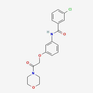 molecular formula C19H19ClN2O4 B4401901 3-chloro-N-{3-[2-(4-morpholinyl)-2-oxoethoxy]phenyl}benzamide 