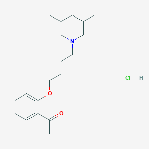 molecular formula C19H30ClNO2 B4401942 1-[2-[4-(3,5-Dimethylpiperidin-1-yl)butoxy]phenyl]ethanone;hydrochloride 