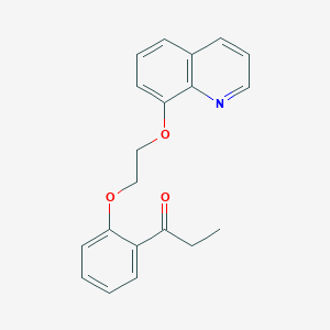 molecular formula C20H19NO3 B4402019 1-[2-(2-Quinolin-8-yloxyethoxy)phenyl]propan-1-one 