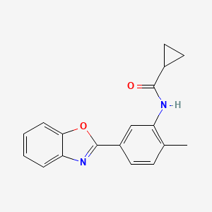molecular formula C18H16N2O2 B4402040 N-[5-(1,3-benzoxazol-2-yl)-2-methylphenyl]cyclopropanecarboxamide 