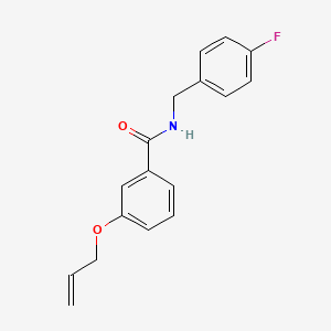 molecular formula C17H16FNO2 B4402068 N-[(4-fluorophenyl)methyl]-3-prop-2-enoxybenzamide 