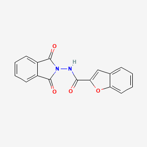 molecular formula C17H10N2O4 B4402103 N-(1,3-dioxo-1,3-dihydro-2H-isoindol-2-yl)-1-benzofuran-2-carboxamide 