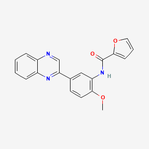 molecular formula C20H15N3O3 B4402109 N~2~-[2-Methoxy-5-(2-quinoxalinyl)phenyl]-2-furamide 