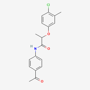 molecular formula C18H18ClNO3 B4402110 N-(4-acetylphenyl)-2-(4-chloro-3-methylphenoxy)propanamide 