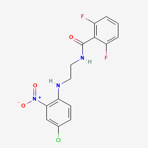 molecular formula C15H12ClF2N3O3 B4402198 N-{2-[(4-chloro-2-nitrophenyl)amino]ethyl}-2,6-difluorobenzamide 