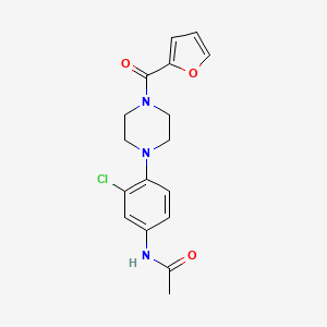 molecular formula C17H18ClN3O3 B4402242 N-{3-chloro-4-[4-(2-furoyl)-1-piperazinyl]phenyl}acetamide 