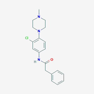molecular formula C19H22ClN3O B4402339 N-[3-chloro-4-(4-methylpiperazin-1-yl)phenyl]-2-phenylacetamide 