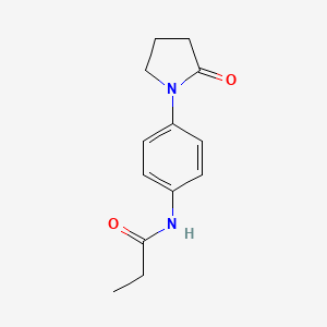molecular formula C13H16N2O2 B4402467 N-[4-(2-oxopyrrolidin-1-yl)phenyl]propanamide 