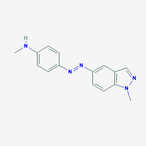 molecular formula C15H15N5 B044025 1-Methyl-5-(4-methylaminophenylazo)indazole CAS No. 122168-70-1