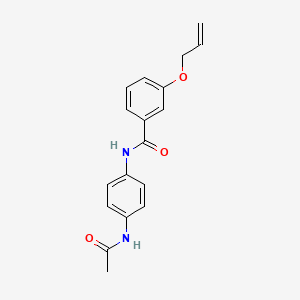 molecular formula C18H18N2O3 B4402516 N-(4-acetamidophenyl)-3-prop-2-enoxybenzamide 