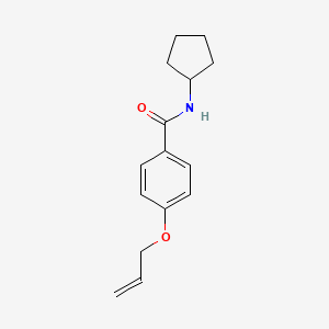 molecular formula C15H19NO2 B4402540 N-cyclopentyl-4-prop-2-enoxybenzamide 
