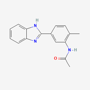 molecular formula C16H15N3O B4402565 N-[5-(1H-benzimidazol-2-yl)-2-methylphenyl]acetamide 