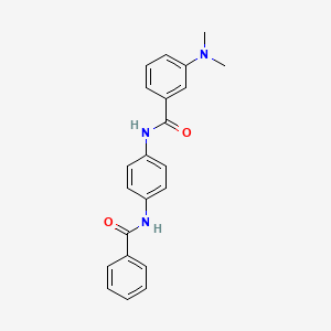 molecular formula C22H21N3O2 B4402655 N~1~-[4-(Benzoylamino)phenyl]-3-(dimethylamino)benzamide 