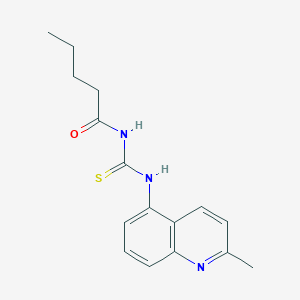 molecular formula C16H19N3OS B4402660 N-[(2-methylquinolin-5-yl)carbamothioyl]pentanamide 