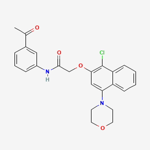 molecular formula C24H23ClN2O4 B4402668 N-(3-acetylphenyl)-2-{[1-chloro-4-(4-morpholinyl)-2-naphthyl]oxy}acetamide 