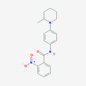 molecular formula C19H21N3O3 B4402706 N-[4-(2-methyl-1-piperidinyl)phenyl]-2-nitrobenzamide 