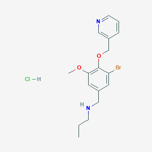molecular formula C17H22BrClN2O2 B4402718 N-[3-bromo-5-methoxy-4-(3-pyridinylmethoxy)benzyl]-1-propanamine hydrochloride 