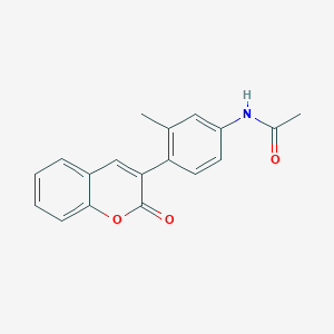 molecular formula C18H15NO3 B4402777 N-[3-methyl-4-(2-oxo-2H-chromen-3-yl)phenyl]acetamide 