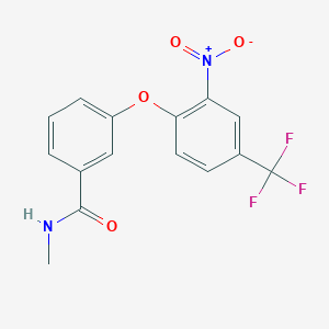 molecular formula C15H11F3N2O4 B4402809 N-methyl-3-[2-nitro-4-(trifluoromethyl)phenoxy]benzamide 