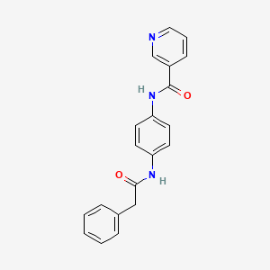 molecular formula C20H17N3O2 B4402831 N-{4-[(2-phenylacetyl)amino]phenyl}nicotinamide 