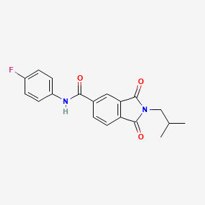 molecular formula C19H17FN2O3 B4402849 N-(4-fluorophenyl)-2-isobutyl-1,3-dioxo-5-isoindolinecarboxamide 