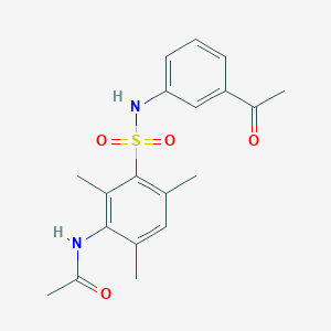 molecular formula C19H22N2O4S B4402873 N-[3-[(3-acetylphenyl)sulfamoyl]-2,4,6-trimethylphenyl]acetamide 
