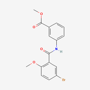 molecular formula C16H14BrNO4 B4402915 methyl 3-[(5-bromo-2-methoxybenzoyl)amino]benzoate 