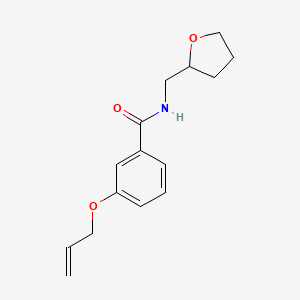 molecular formula C15H19NO3 B4402966 N-(oxolan-2-ylmethyl)-3-prop-2-enoxybenzamide 