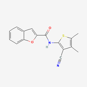 molecular formula C16H12N2O2S B4403011 N-(3-cyano-4,5-dimethylthiophen-2-yl)-1-benzofuran-2-carboxamide 