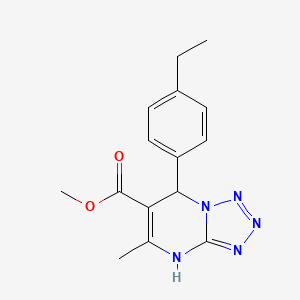 molecular formula C15H17N5O2 B4403035 methyl 7-(4-ethylphenyl)-5-methyl-4,7-dihydrotetrazolo[1,5-a]pyrimidine-6-carboxylate 