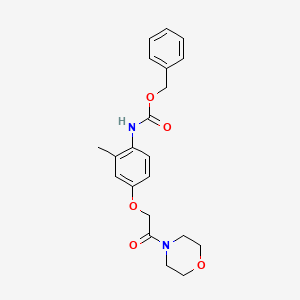 molecular formula C21H24N2O5 B4403051 benzyl {2-methyl-4-[2-(4-morpholinyl)-2-oxoethoxy]phenyl}carbamate 