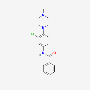 molecular formula C19H22ClN3O B4403070 N-[3-chloro-4-(4-methyl-1-piperazinyl)phenyl]-4-methylbenzamide 