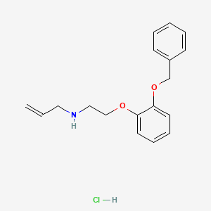 molecular formula C18H22ClNO2 B4403105 N-[2-(2-phenylmethoxyphenoxy)ethyl]prop-2-en-1-amine;hydrochloride 