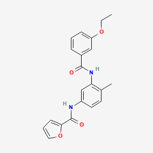 molecular formula C21H20N2O4 B4403139 N-(3-{[(3-ethoxyphenyl)carbonyl]amino}-4-methylphenyl)furan-2-carboxamide 