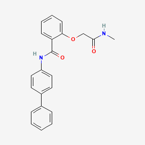molecular formula C22H20N2O3 B4403158 N-4-biphenylyl-2-[2-(methylamino)-2-oxoethoxy]benzamide 