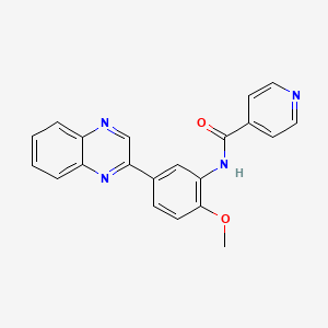 molecular formula C21H16N4O2 B4403192 N~4~-[2-Methoxy-5-(2-quinoxalinyl)phenyl]isonicotinamide 