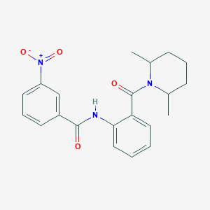 molecular formula C21H23N3O4 B4403227 N-{2-[(2,6-dimethyl-1-piperidinyl)carbonyl]phenyl}-3-nitrobenzamide 