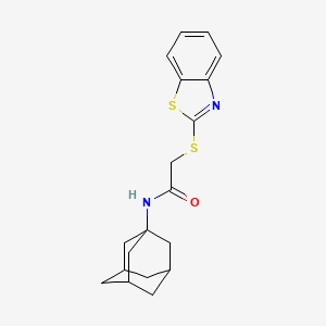 molecular formula C19H22N2OS2 B4403242 N-1-adamantyl-2-(1,3-benzothiazol-2-ylthio)acetamide 