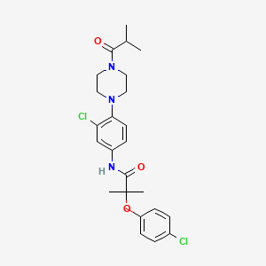 molecular formula C24H29Cl2N3O3 B4403330 N-[3-chloro-4-(4-isobutyryl-1-piperazinyl)phenyl]-2-(4-chlorophenoxy)-2-methylpropanamide 