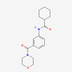molecular formula C18H24N2O3 B4403341 N-[3-(4-morpholinylcarbonyl)phenyl]cyclohexanecarboxamide 