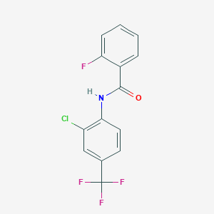 molecular formula C14H8ClF4NO B4403379 N-[2-chloro-4-(trifluoromethyl)phenyl]-2-fluorobenzamide 