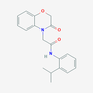molecular formula C19H20N2O3 B4403389 N-(2-isopropylphenyl)-2-(3-oxo-2,3-dihydro-4H-1,4-benzoxazin-4-yl)acetamide 