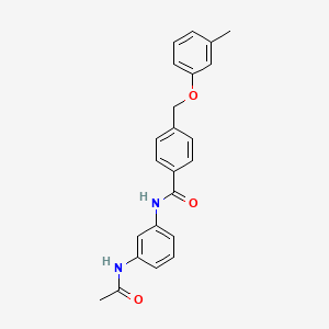 molecular formula C23H22N2O3 B4403433 N~1~-[3-(Acetylamino)phenyl]-4-[(3-methylphenoxy)methyl]benzamide 