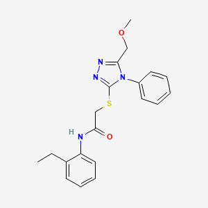 molecular formula C20H22N4O2S B4403486 N-(2-ethylphenyl)-2-{[5-(methoxymethyl)-4-phenyl-4H-1,2,4-triazol-3-yl]thio}acetamide 