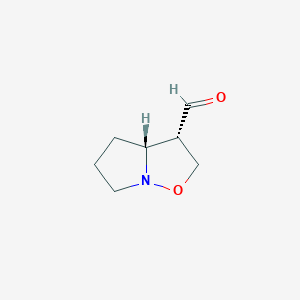 molecular formula C7H11NO2 B044035 (3S,3Ar)-2,3,3a,4,5,6-hexahydropyrrolo[1,2-b][1,2]oxazole-3-carbaldehyde CAS No. 120529-83-1